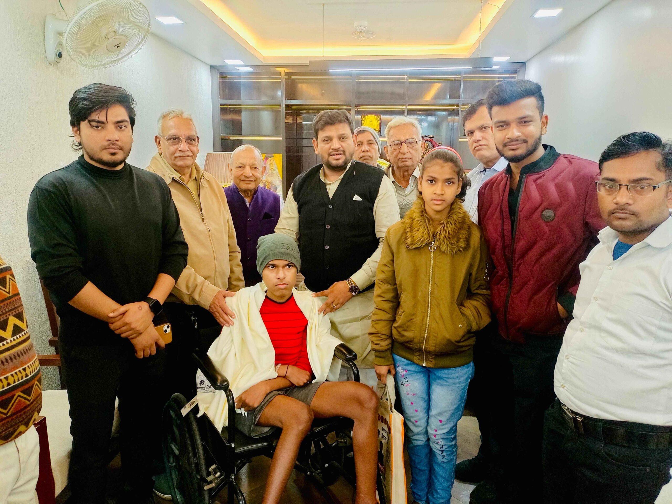 honoring disabled Adarsh Kumar
